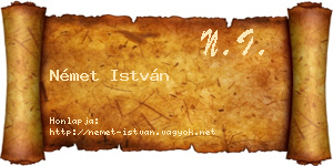 Német István névjegykártya